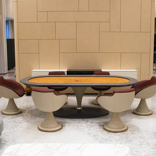 Customized Design Casino Table 7 People Baccarat Poker Games with Metal Feet