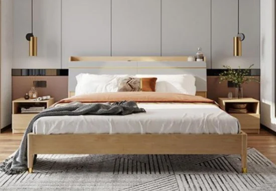 Китай оптовый роскошный OEM ODM дизайн дома спальня деревянная мебель королевский размер двуспальная кровать